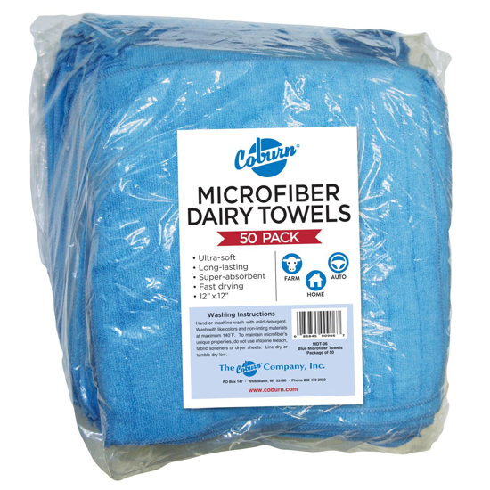 Picture of Blue Microfiber Dairy Towels--pk/50
