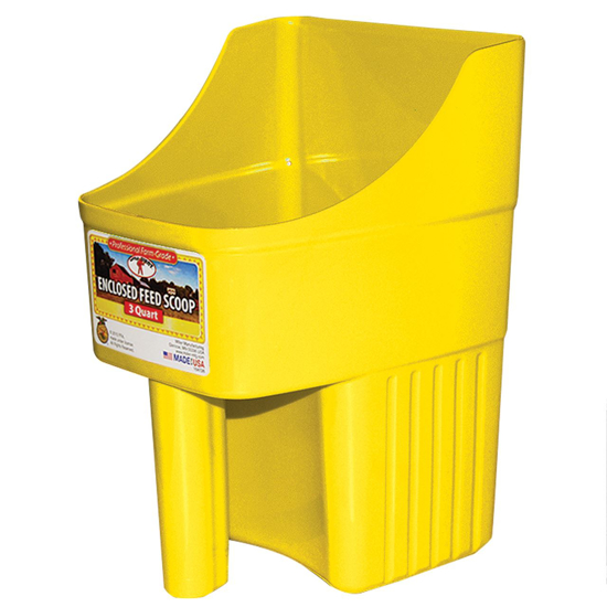 Picture of 3 qt. Poly Feed Scoop--Yellow
