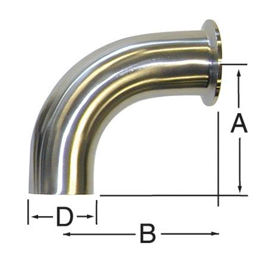 Picture of 90-Degree Sweep Ell (Weld/Clamp)
