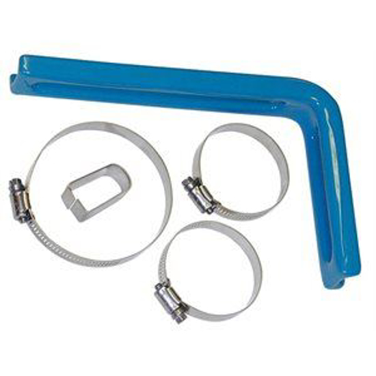 Picture of Plastic Coated L-Hanger w/3 Clamps & 1 Clip-Bagged