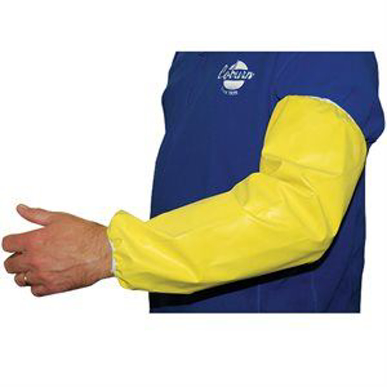 Picture of Yellow Neoprene Milking Sleeve w/Gathered Cuff (Pair)