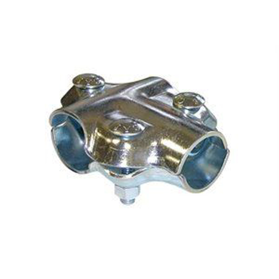 Picture of 1-5/8" x 1-5/8" Round 3-Bolt Tee Clamp