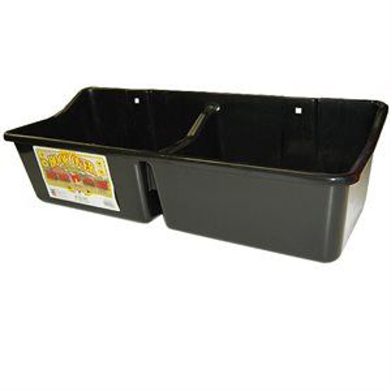 Picture of 16 Qt. Double-Compartment Hook-Over Feeder--Black