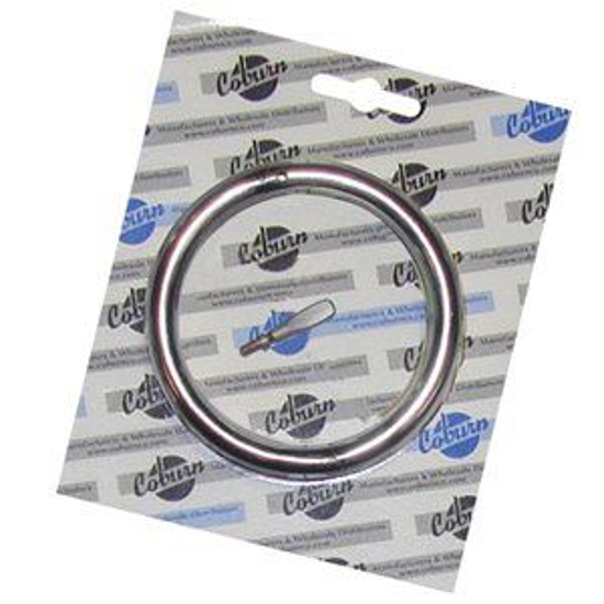 Picture of 5/16" x 3" Stainless Steel Bull Ring in Blister Pack