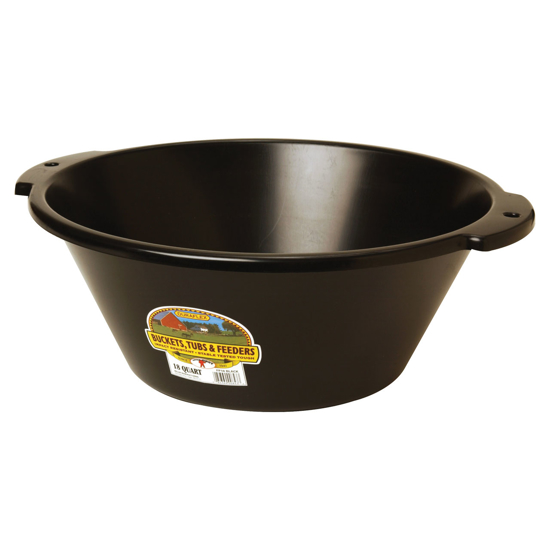Picture of 18 Qt. Plastic Feed Pan - Black