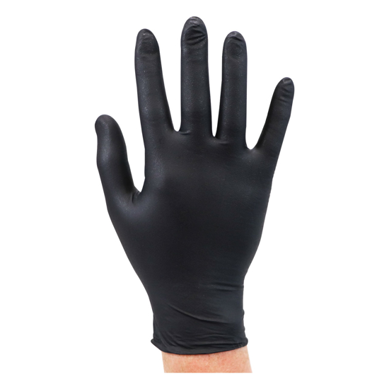 Picture of Coburn 6-mil Black Nitrile Gloves-Medium-Box/100