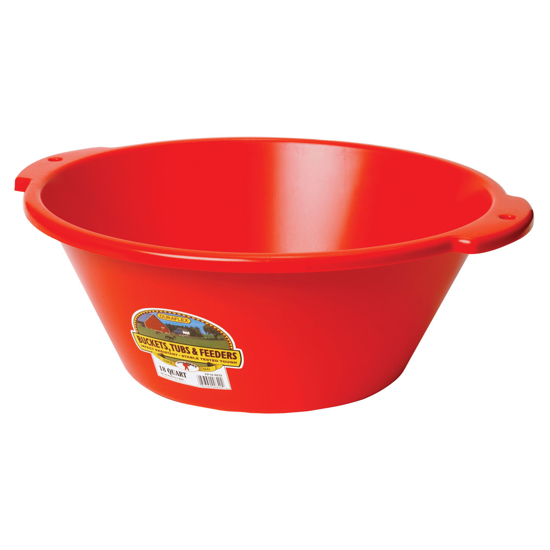 Picture of 18 Qt. Plastic Feed Pan - Red
