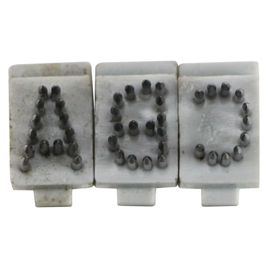 Tattoo Letter Set A-Z - 3/8" letters showing ABC
