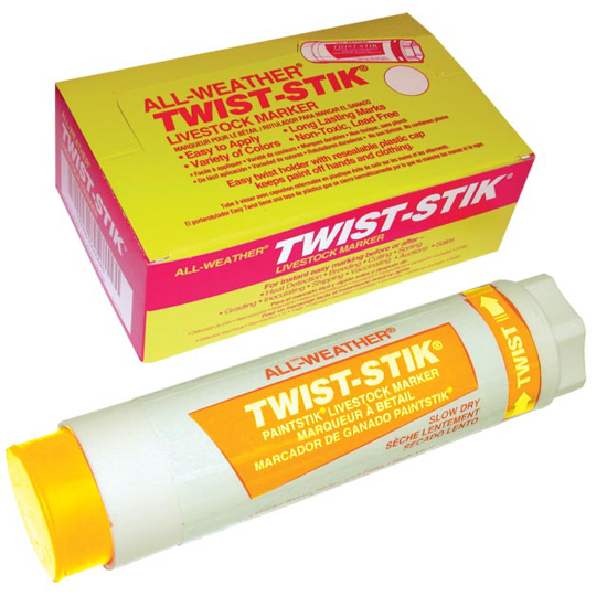 All-Weather Twist-Stik - Box/12 - Yellow