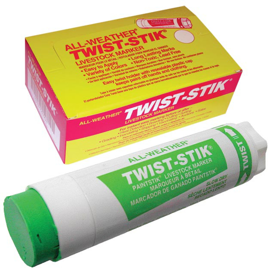 All-Weather Twist-Stik - Box/12 - Fluorescent Green 