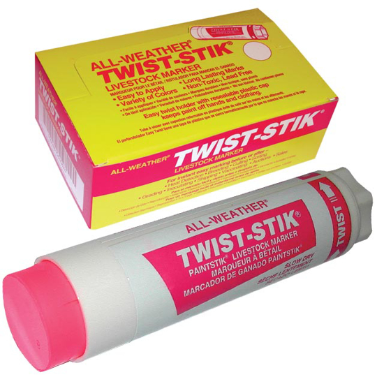 All-Weather Twist-Stik - Box/12 - Fluorescent Pink
