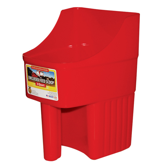 3 qt. Poly Feed Scoop--Red