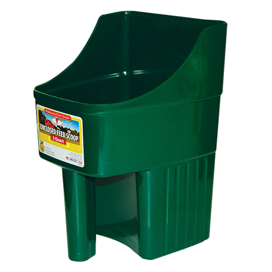 3 Quart Poly Feed Scoop - Green