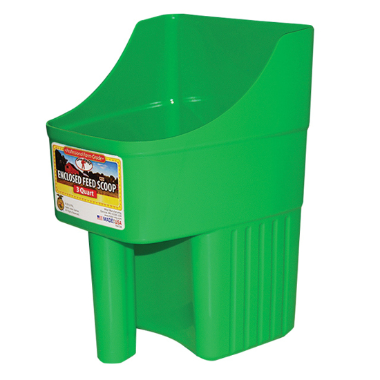 3 Quart Poly Feed Scoop--Neon Green