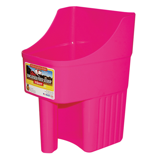 3 Quart Poly Feed Scoop--Neon Pink