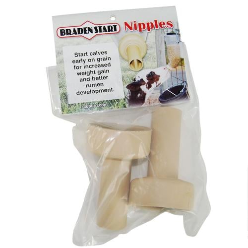 BN90-2 (EA) - Tan Nipple f/Braden Start Nurser--Pk/2