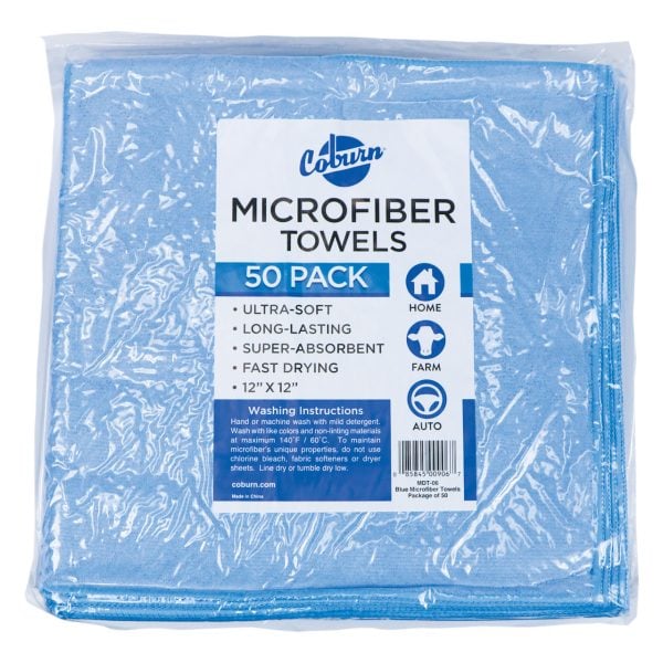 Blue Microfiber Dairy Towels--pk/50