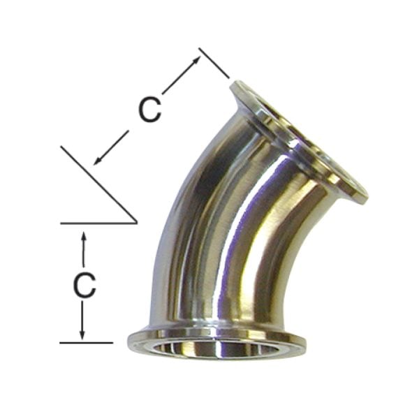 45-Degree Elbow (Clamp/Clamp)
