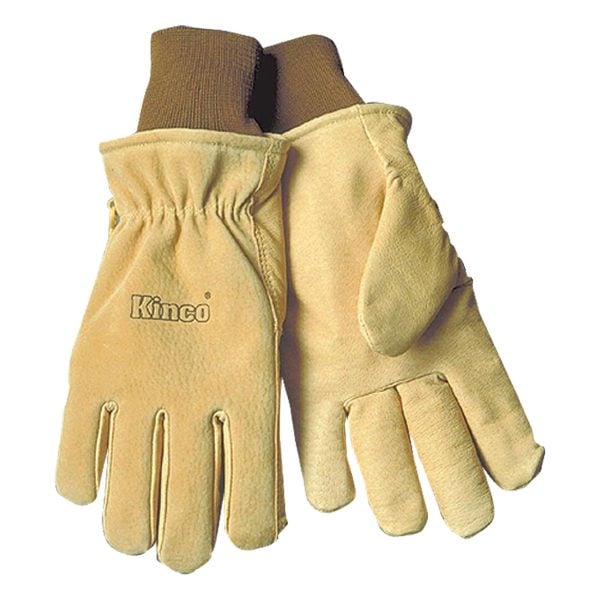Cold Weather Pigskin Gloves w/ Knit Wrist