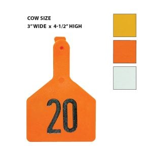 Z-Tag Numbered Cow Eartag Pkg/25