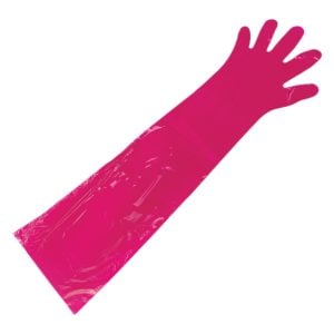 Raspberry Supreme Shoulder Length Gloves--Ctn/100