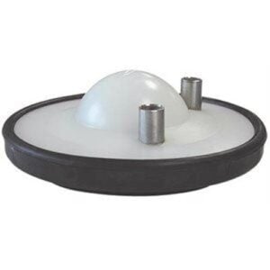 140427 (EA) - White Poly Fresh Cow Lid w/Two 5/8" SS Nipples--Complete