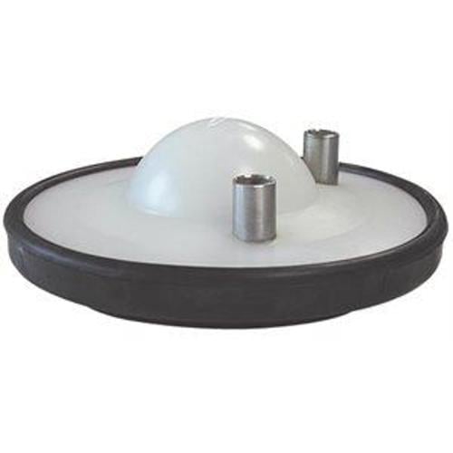 140427 (EA) - White Poly Fresh Cow Lid w/Two 5/8" SS Nipples--Complete