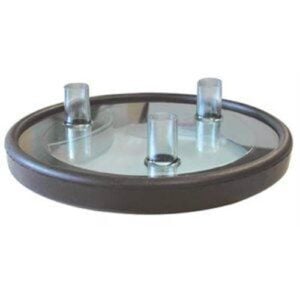 140435 (EA) - Clear Fresh Cow Lid w/Three 5/8" Nipples--Complete