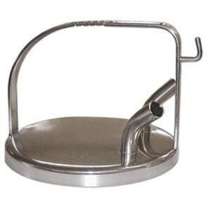 4008074 (EA) - SS Fresh Cow Lid w/Locking Handle (Long-style)--Complete