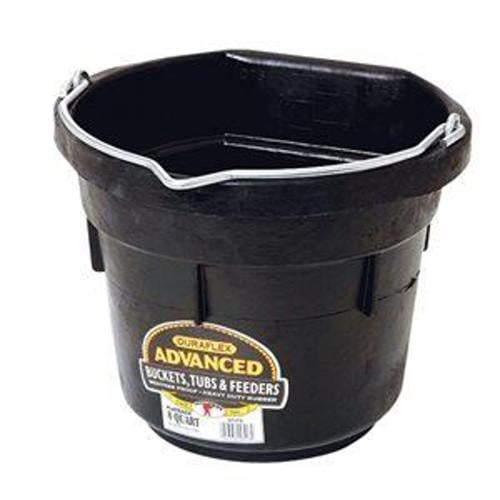 DF08FB (EA) - 8 Quart Rubber Flat-Back Bucket