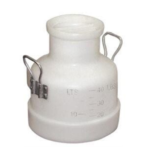 MP120 (EA) - 40# (18 Kg) Poly Bucket w/Storage Lid & 2 Handles