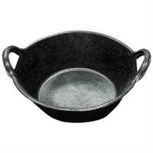 R30-04 (EA) - 3 Gallon Rubber Tub w/Handles--Black