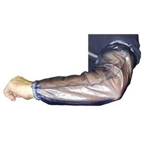 VSB8HS-06 (EA) - Economy Blue Vinyl Milking Sleeve w/Gathered Cuff (Pair)